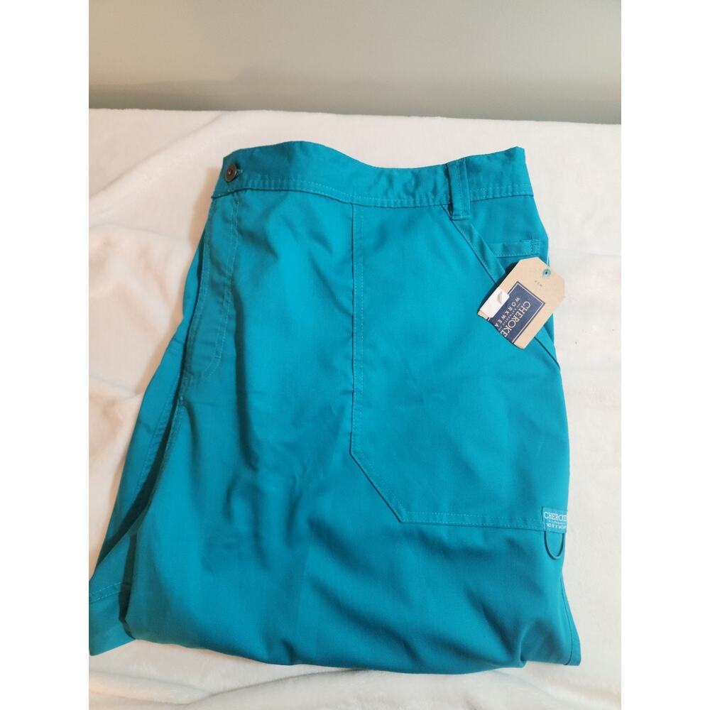 Cherokee NWT Scrubs Pants Mens 3XL Green Blue Teal Workwear Drawstring WW140